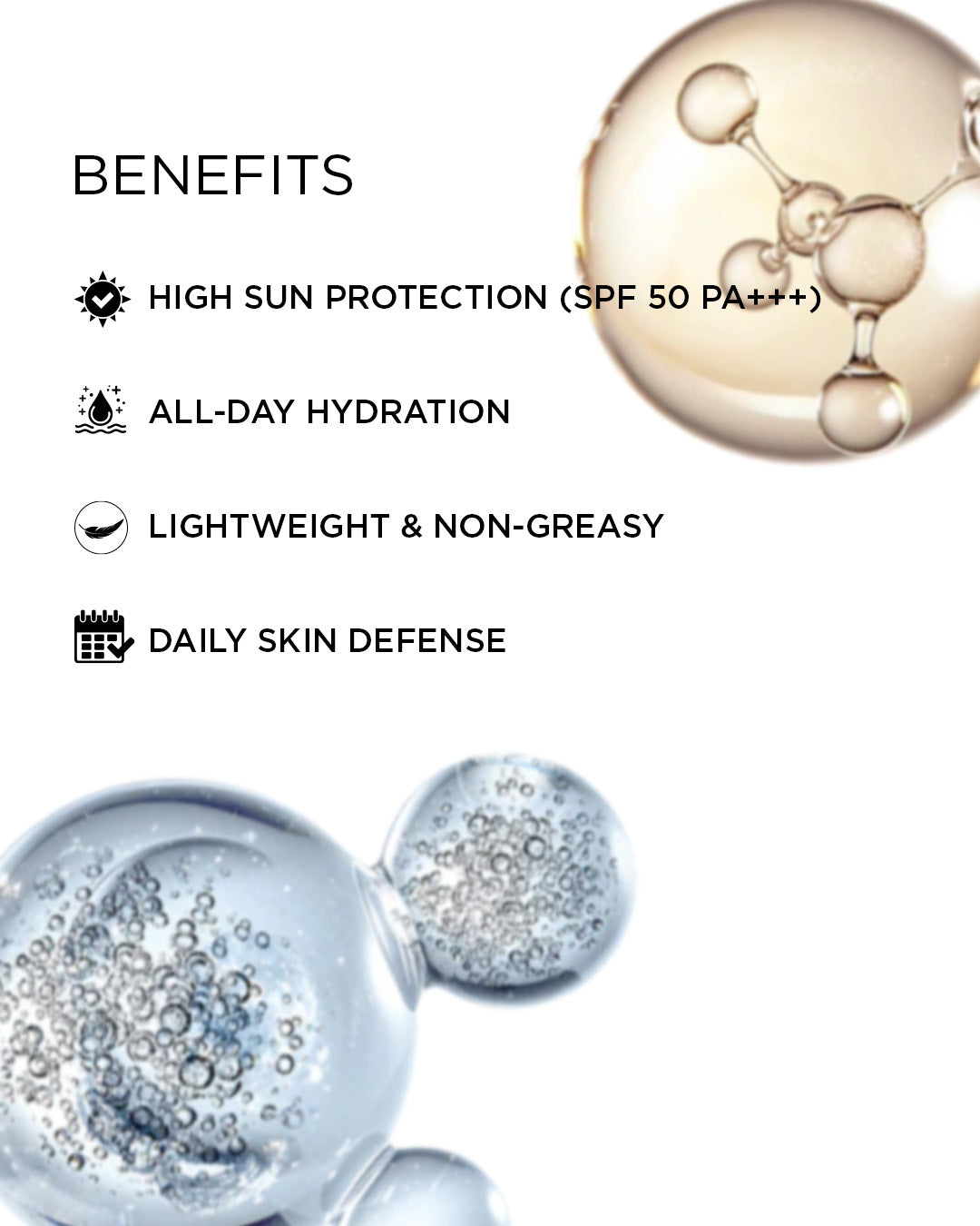 Moisturiser with SPF 50PA+++